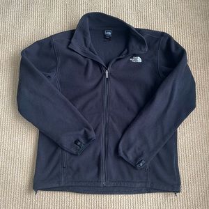 The North Face boys Black Long Sleeve Full Zip Front  Fleece Jacket SZ XL 18-20